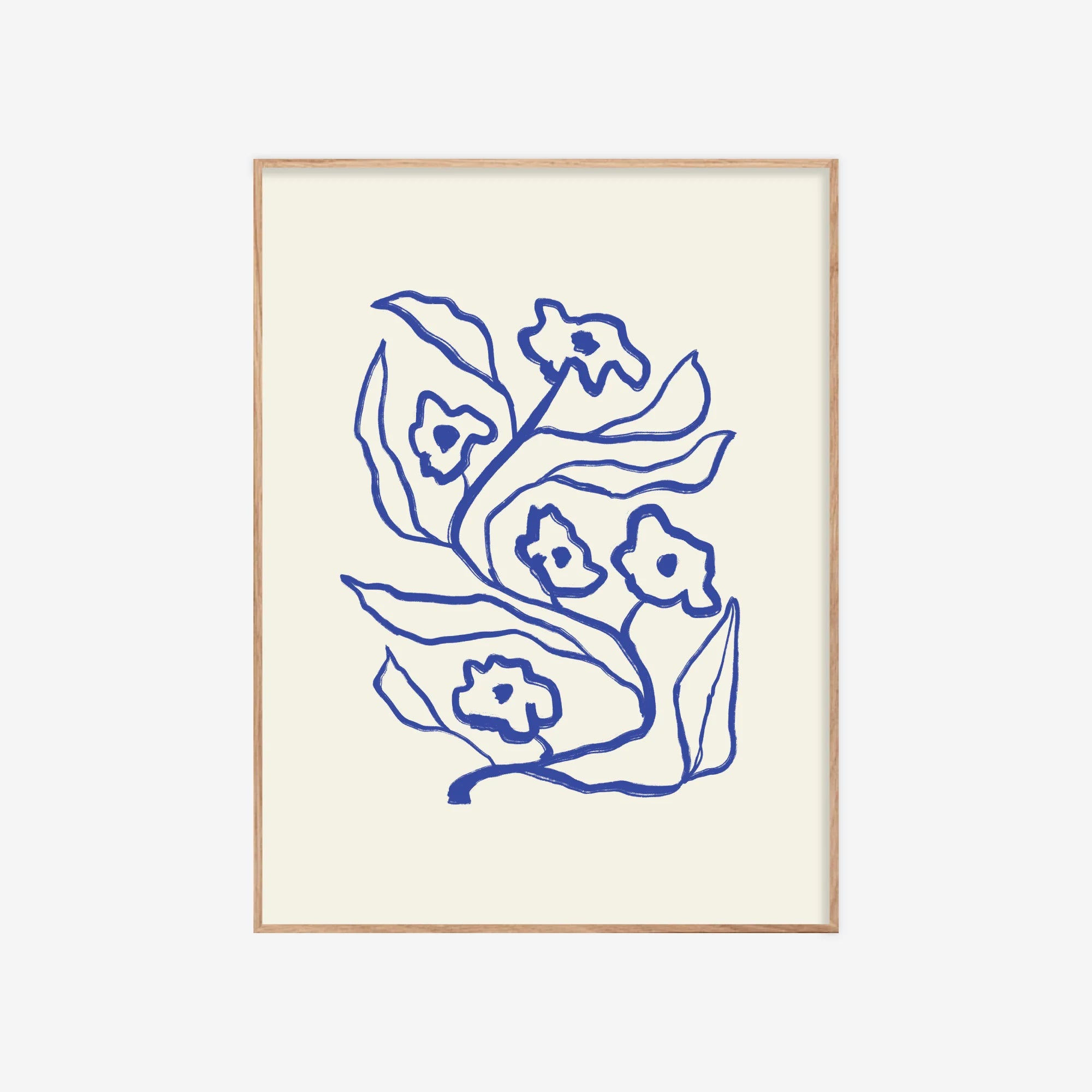 Floral IV・Plakat・Blátt・30×40 cm